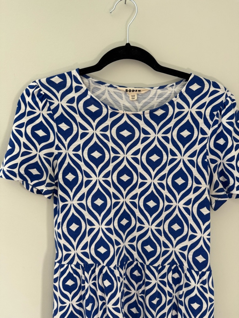 Boden Emma Tiered Jersey Geometric Midi Dress - Picture 7 of 8